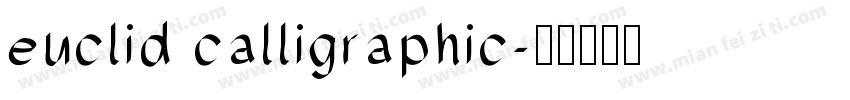 euclid calligraphic字体转换